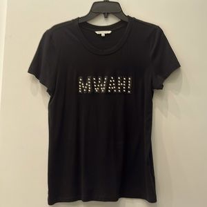 REBECCA MINKOFF BLACK TSHIRT TOP DESIGNER SIZE SMALL